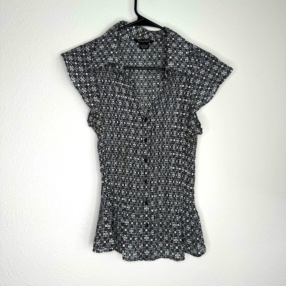 Y2K button front blouse